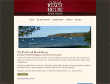 Tablet Screenshot of fishcreekbeachhouse.com